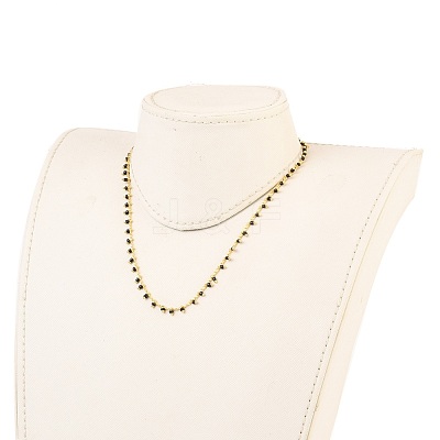 Brass Handmade Glass Beaded Necklaces NJEW-JN03135-03-1