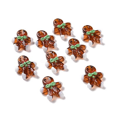 Gingerbread Man Handmade Lampwork Beads LAMP-G150-04-1