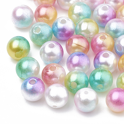 Acrylic Imitation Pearl Beads MACR-N001-01-1