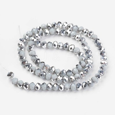 Electroplate Opaque Glass Beads Strands EGLA-A034-P4mm-M09-1
