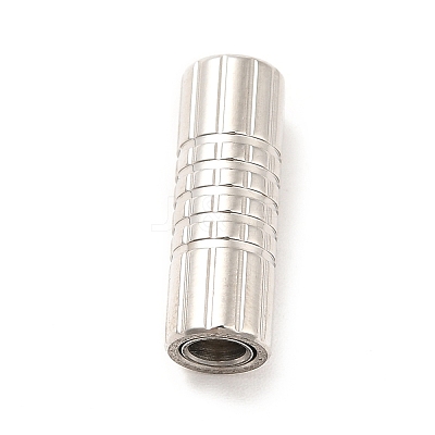 Tarnish Resistant 304 Stainless Steel Magnetic Clasps with Glue-in Ends STAS-K006-3mm-33C-1