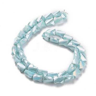 Electroplated Glass Beads Strands GLAA-G092-A-01-1