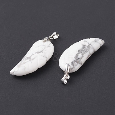 Natural Howlite Pendants G-I314-01P-09-1