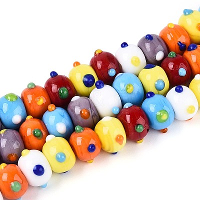 Handmade Lampwork Bumpy Beads LAMP-ZX003-07-1