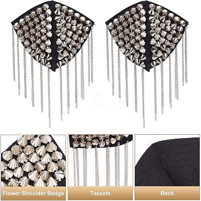 Fashionable Tassel Epaulettes AJEW-WH0235-47P-1