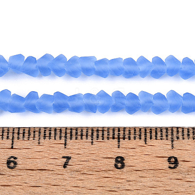 Frosted Transparent Glass Beads X1-GLAA-N016-4mm-05-1