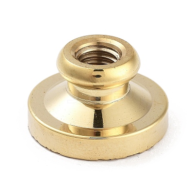 Texture Theme Roung Brass Stamp Head AJEW-M036-06D-G-1