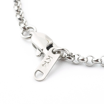 Tarnish Resistant Handmade 304 Stainless Steel Rolo Chain Bracelets Making Accessories AJEW-JB01026-01-1