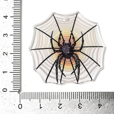 Spider Web Acrylic Pendants OACR-S144-01-1