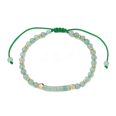 Natural Green Aventurine Braided Bead Bracelets BJEW-JB11241-03-1