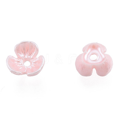Resin Imitation Pearl Bead Caps RESI-N036-01A-05-1