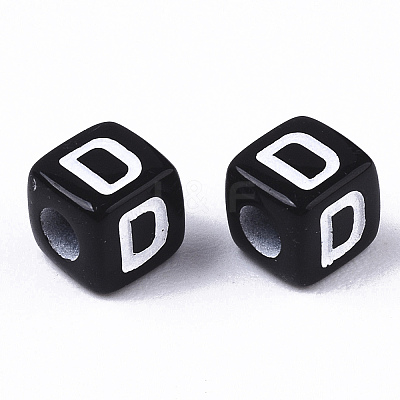 Opaque Acrylic Beads X-SACR-N002-01D-1