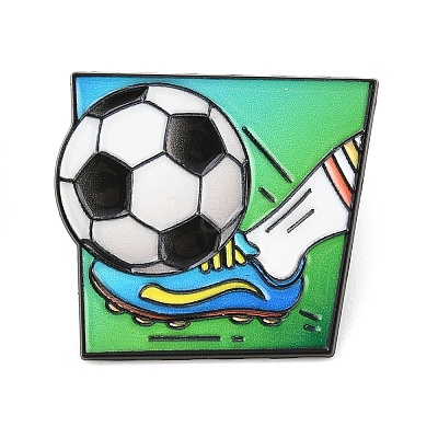 Sports Theme Playing Football Enamel Pins JEWB-L023-02B-EB-1
