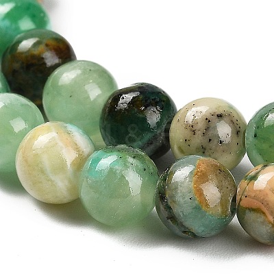 Natural Green Line Jasper  Beads Strands X-G-B128-A03-02-1