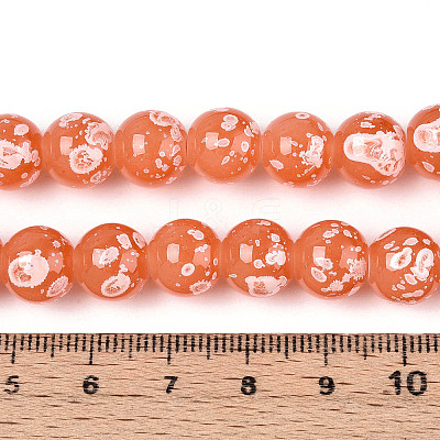 Baking Paint Glass Beads Strands DGLA-N015-10mm-04-1