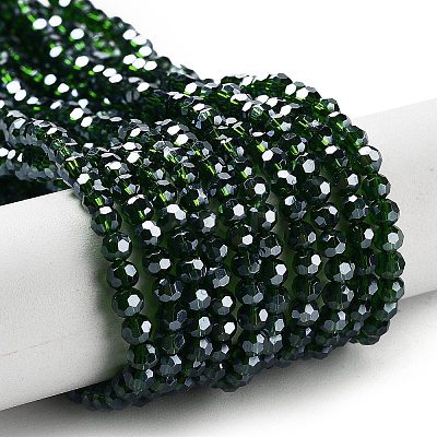 Electroplate Transparent Glass Beads Strands LS-EGLA-A035-T3mm-A10-1