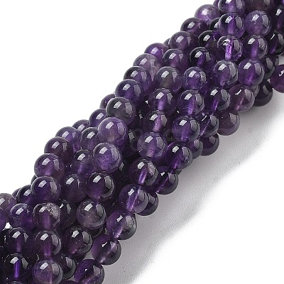 Natural Amethyst Beads Strand X-GSR6mmC062-2-1