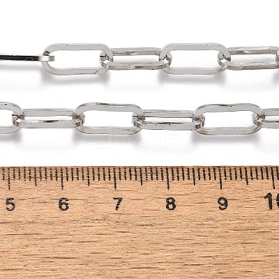 Non-Tarnish Unisex 304 Stainless Steel Paperclip Chain Necklaces NJEW-H215-02P-1