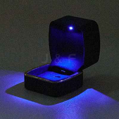 Square Plastic Jewelry Pendant Boxes OBOX-F005-02B-1