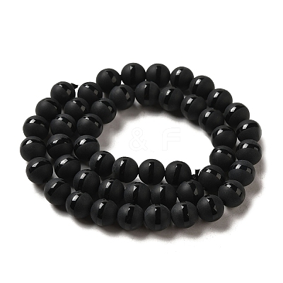 Dyed Natural Agate Round Bead Strands G-J271-10-8mm-1