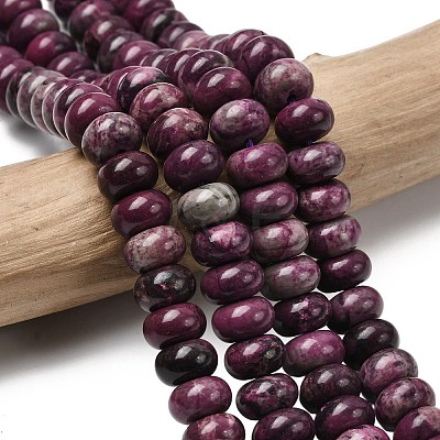 Natural Map Stone/Picasso Stone/Picasso Jasper Beads Strands G-A280-A12-02-1