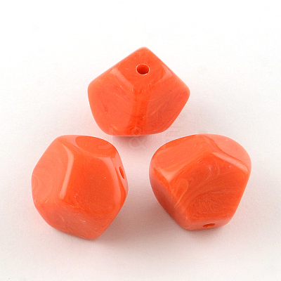 Imitation Gemstone Acrylic Beads X-OACR-R034-11-1