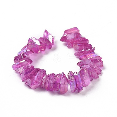 Natural Quartz Crystal Points Beads Strands G-K181-B24-1