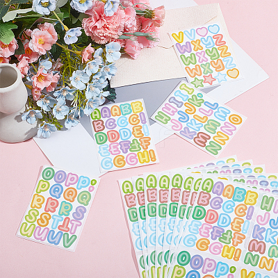 20 Sheets Vinyl Self-adhesive Picture Stickers DIY-SP0006-07-1