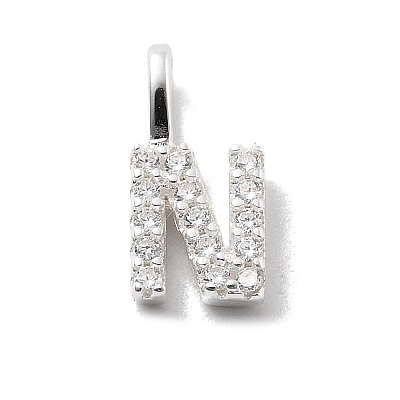 925 Sterling Silver with Cubic Zirconia Charms STER-Q004-01N-S-1