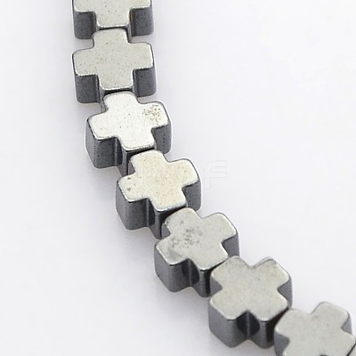 Electroplate Non-magnetic Synthetic Hematite Beads Strands G-J211-01-1