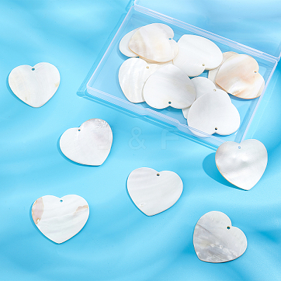 20Pcs Freshwater Shell Pendants SHEL-SC0001-19-1