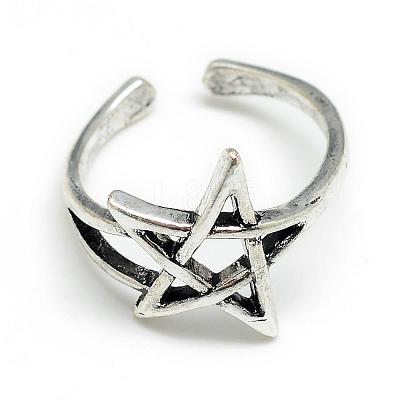Adjustable Alloy Cuff Finger Rings RJEW-S038-083-1