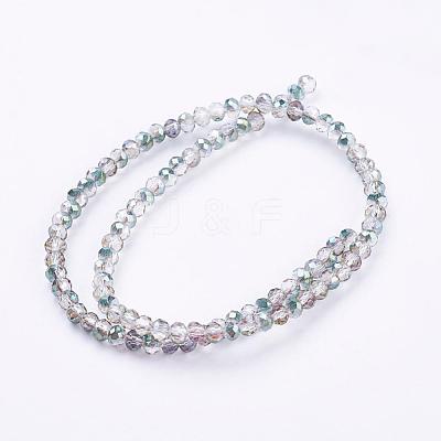 Electroplate Glass Faceted Rondelle Beads Strands EGLA-D020-3x2mm-15-1