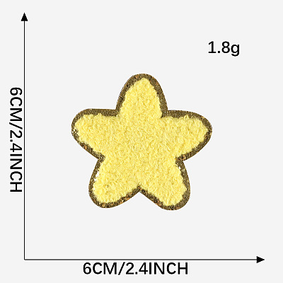 Towel Embroidery Style Cloth Iron on/Sew on Patches FABR-PW0001-178D-05-1
