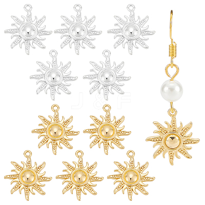10Pcs 2 Colors Brass Pendants KK-BC0014-32-1