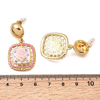 304 Stainless Steel Stud Dangle Earrings for Women EJEW-A164-04B-G-1