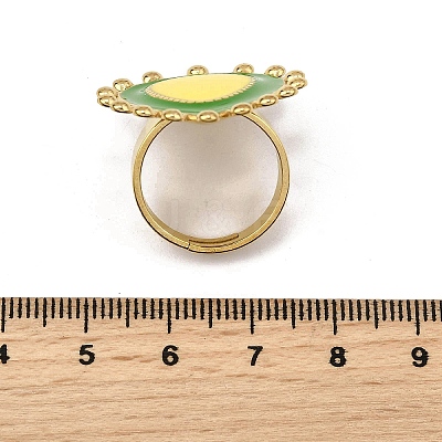 304 Stainless Steel Enamel Finger Rings for Women RJEW-Z096-01G-01-1
