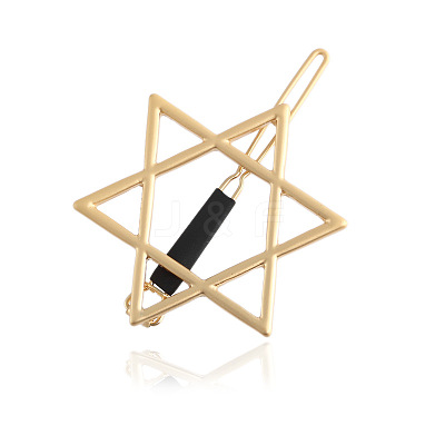Star of David Alloy Hollow Geometric Hair Pin OHAR-PW0003-055A-1