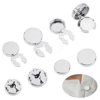 8Pcs 2 Styles Alloy Cufflinks BUTT-GA0001-34P-1