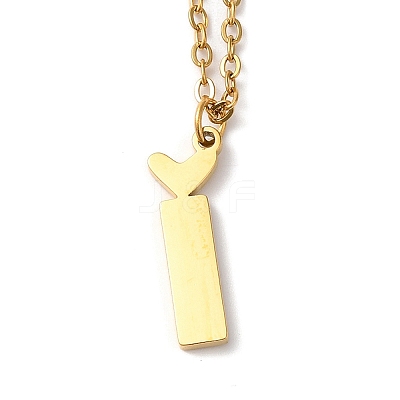 304 Stainless Steel Pendant Necklaces NJEW-H036-02G-I-1