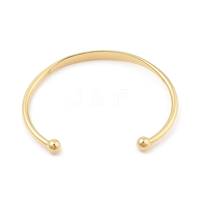 Ion Plating(IP) 304 Stainless Steel Cuff Bangles for Women BJEW-K252-06G-1
