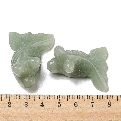 Natural Green Aventurine Carved Healing Goldfish Figurines DJEW-D012-08E-1