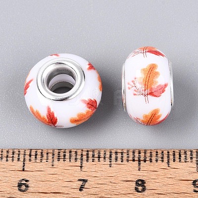 Opaque Resin European Beads RPDL-T004-01R-1