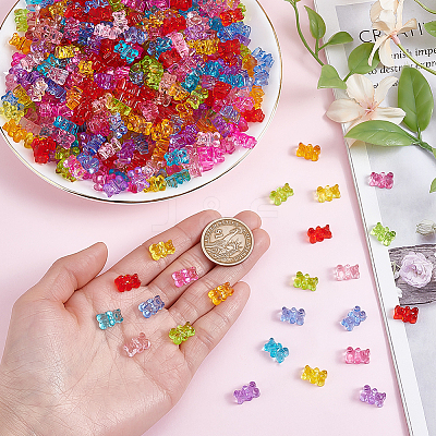 200G Transparent Acrylic Beads OACR-ME0001-09-1