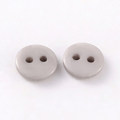 2-Hole Flat Round Resin Sewing Buttons for Costume Design BUTT-E119-28L-05-1