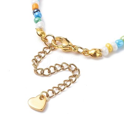 Alloy Enamel Sakura Charm Bracelet BJEW-JB08850-1