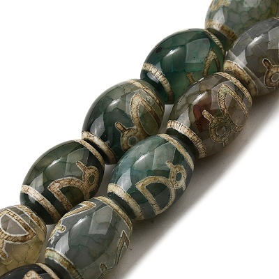 Tibetan Style dZi Beads Strands G-S389-A07-1