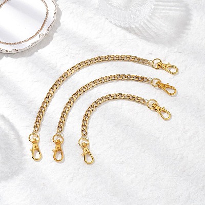 3Pcs 3 Styles 304 Stainless Steel Cuban Link Chain Bag Extender Chains FIND-JF00157-1