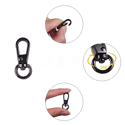 Alloy Swivel Clasps PALLOY-SZ0001-08-1