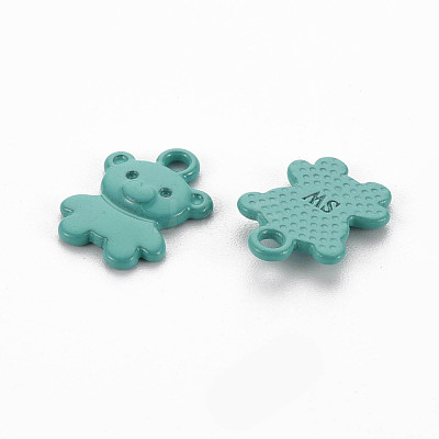 Spray Painted Alloy Charms PALLOY-Q433-034C-RS-1